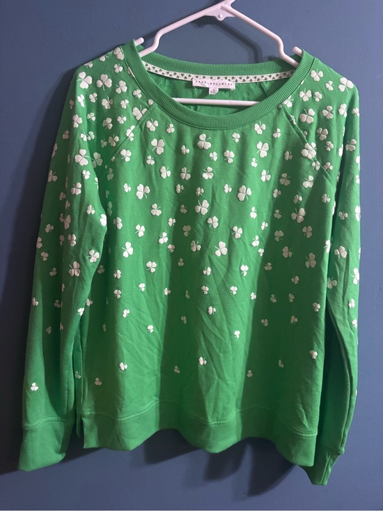 Jane and Delancey Tops - Jane and Delaney Green Clover Print Sweatshirt